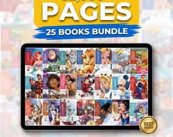 Pak met 25 Disney Mystery-kleurboeken – 3200+ pagina’s – digitale pdf-download