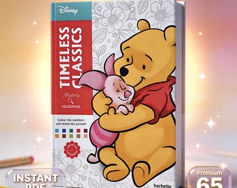 Disney's tijdloze klassiekers met dit Winnie de Poeh-kleuren-op-nummer-boek | 65 pagina's, afdrukbaar Disney (digitale download)
