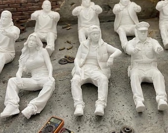 Fahrer & Beifahrer Figuren STL Set (10 Modelle) | Gangster Polizei Miniaturen | 3D Druck Datei | Auto Diorama | RC Zubehör | skalierbar
