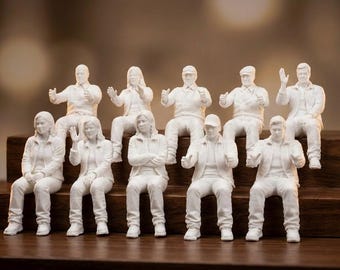 10 figure di piloti per slot car o modellini di auto - scalabili in 1/24 - 1/32 - 1/18 - file STL per stampa 3D
