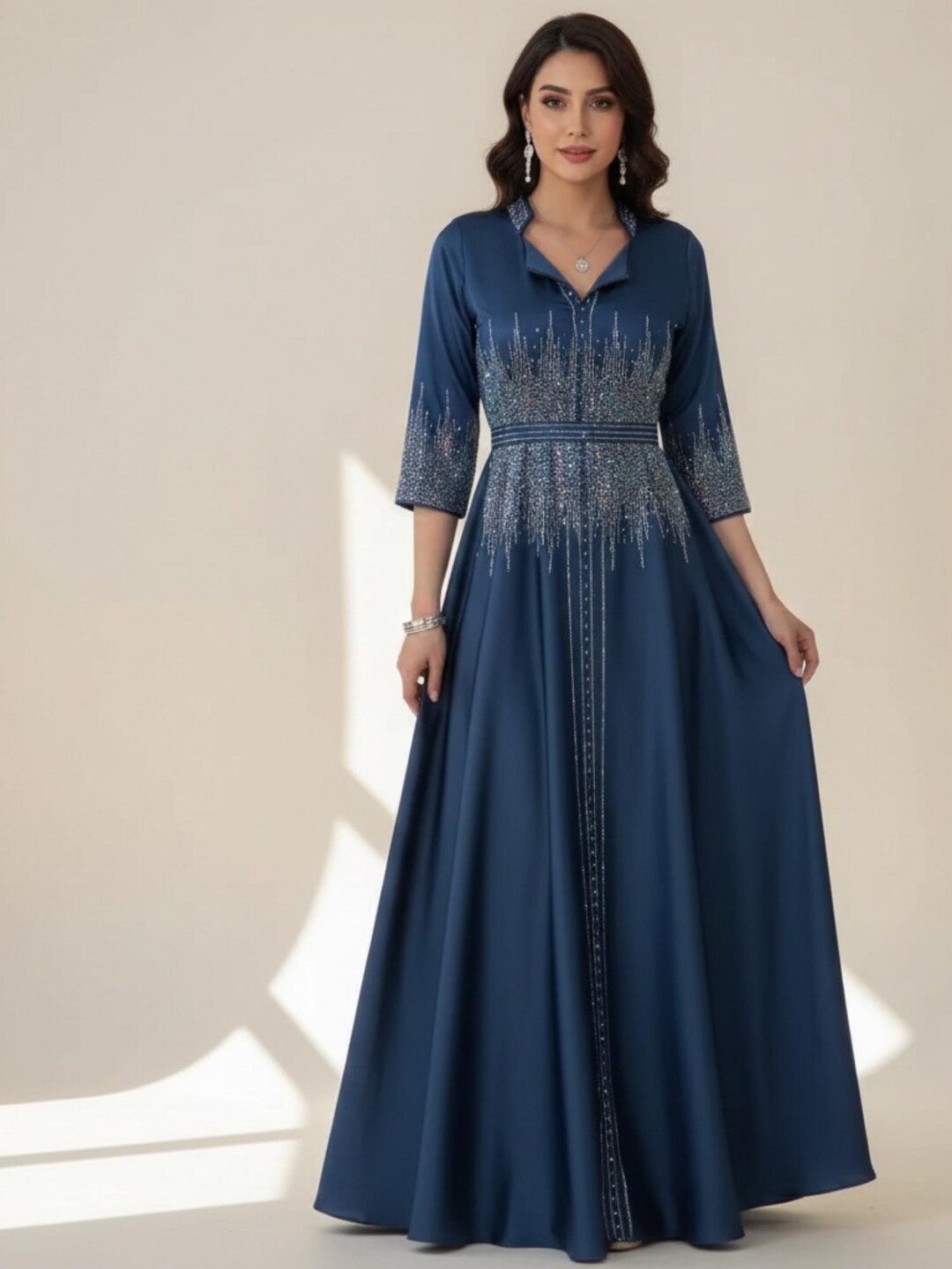 Arab Robe Design Ramadan Moroccan Luxury Dress, Arab Dubai Muslim Diamond Evening Robe ...