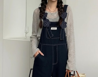 Generico Mini Abito Scamiciato in Denim da Donna - Abito Corto in Jeans con Canotta Senza Maniche e Schiena Scoperta