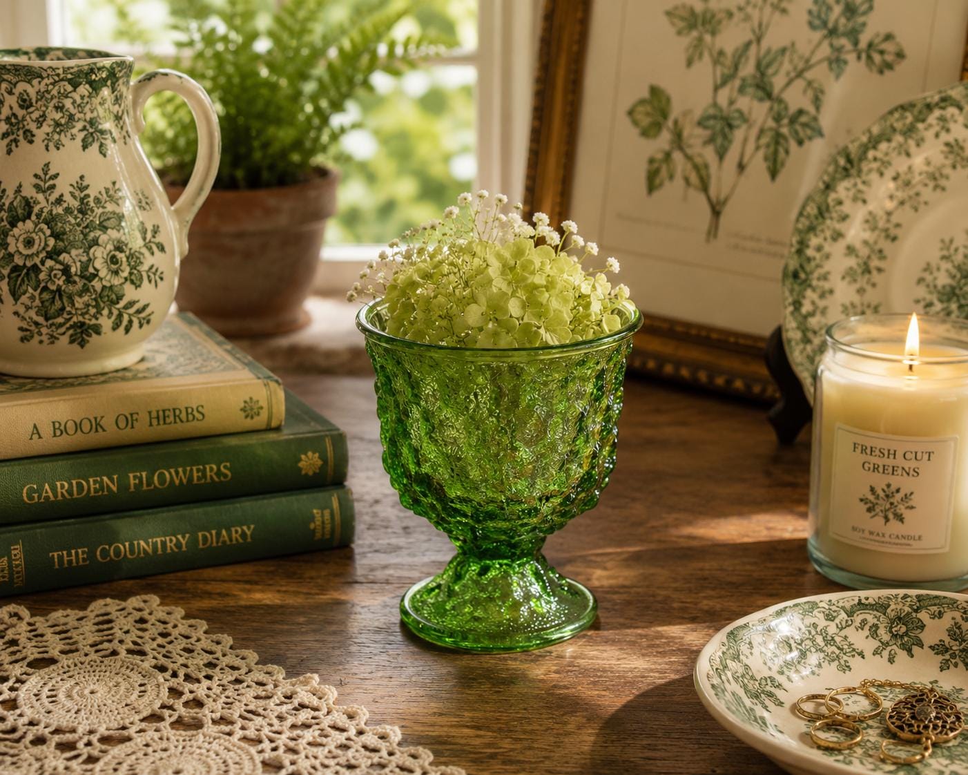 Vintage Mcm Green Vase - Etsy