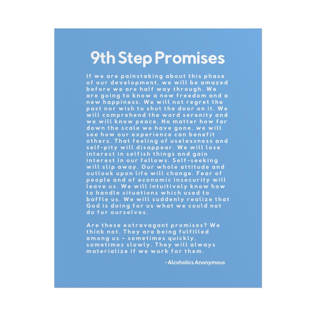 Haler Smith Rolled Poster - 9th Step Promises - Light Blue Matte - Etsy