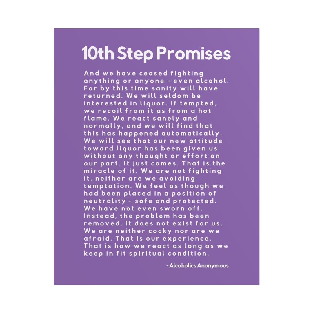 Haler Smith Rolled Poster - 10th Step Promises - Light Purple Matte - Etsy