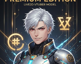 Live2D VTuber Model Premade, Ready Anime, Male Avatar for VTube Studio, Fully rigged commission