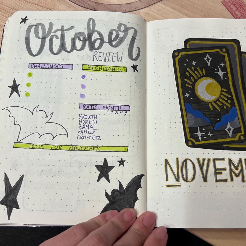 Custom Bullet Journal Unique Handdrawn Pages Calendar, Planner Etsy