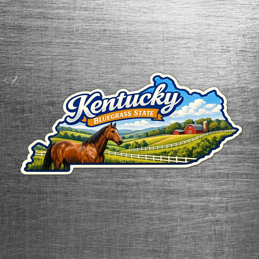 Kentucky Custom State Sticker 