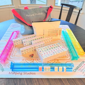 Bundle - Pink 2-Color Mahjong Studios – American Mahjong Tile Set (166 Tiles) All in One Bundle2