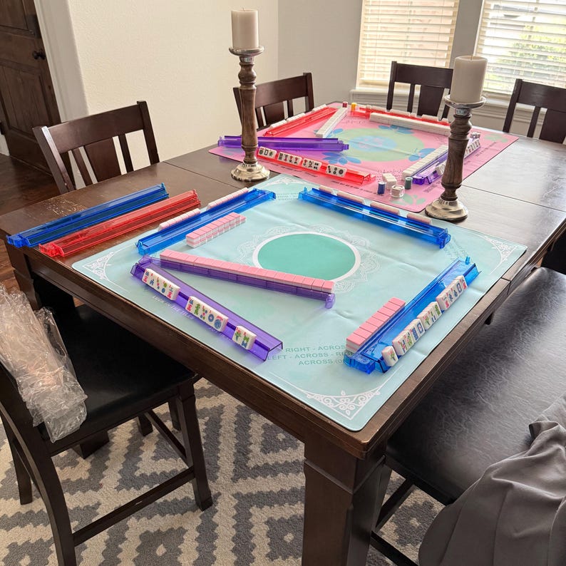 Blue Mahjong Rack and Pusher Set: American Mahjong - Etsy