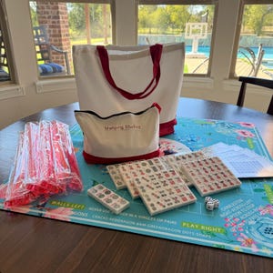 American Mahjong Tile Set: Complete 152-Tile Collection with Racks, Mat & Bags