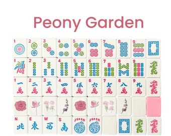 Mahjong Studios – Peony Garden American Mahjong Tile Set (160 Tiles)