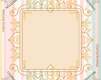 Pastel Luxe Mahjong Mat -  33 x 33 - Ships Rolled