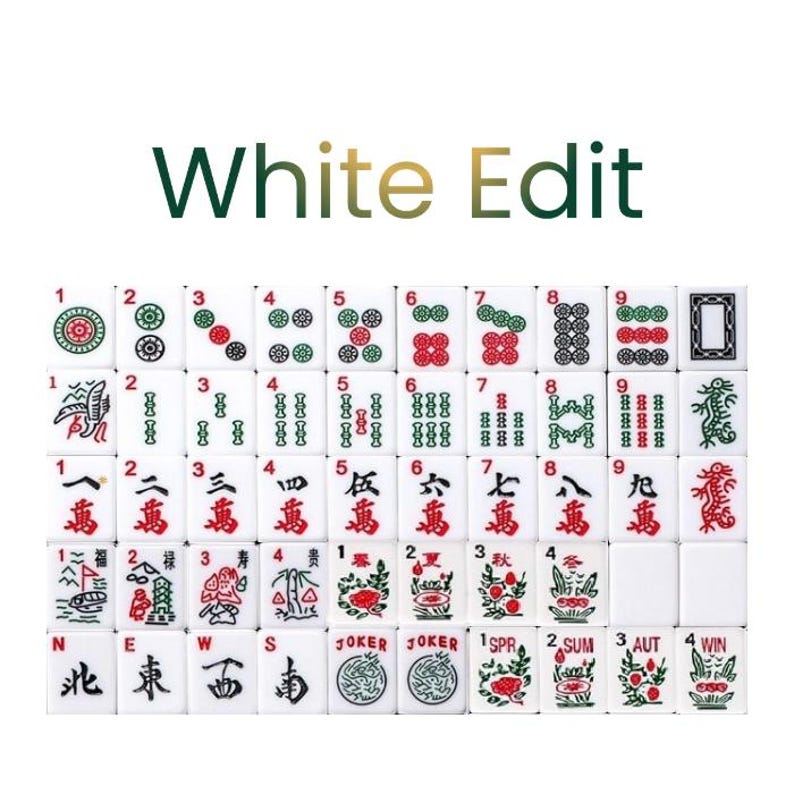 Mahjong Studios White Edit Tile Set Bundle – 166 American Mahjong Tiles with Blanks image 2