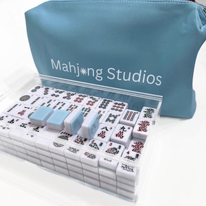 Mahjong Studios – Juego de fichas de mahjong americano Bamboo Sky (166 fichas)