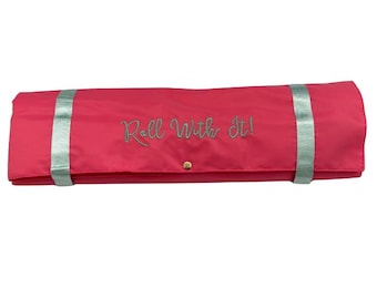 Mahjong Rack Roller Bag – Pink and Mint or orange or blue Travel Organizer