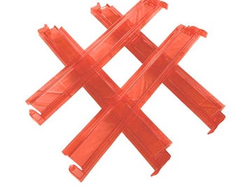 Red Transparent Mahjong Rack and Pusher Set: American Mahjong