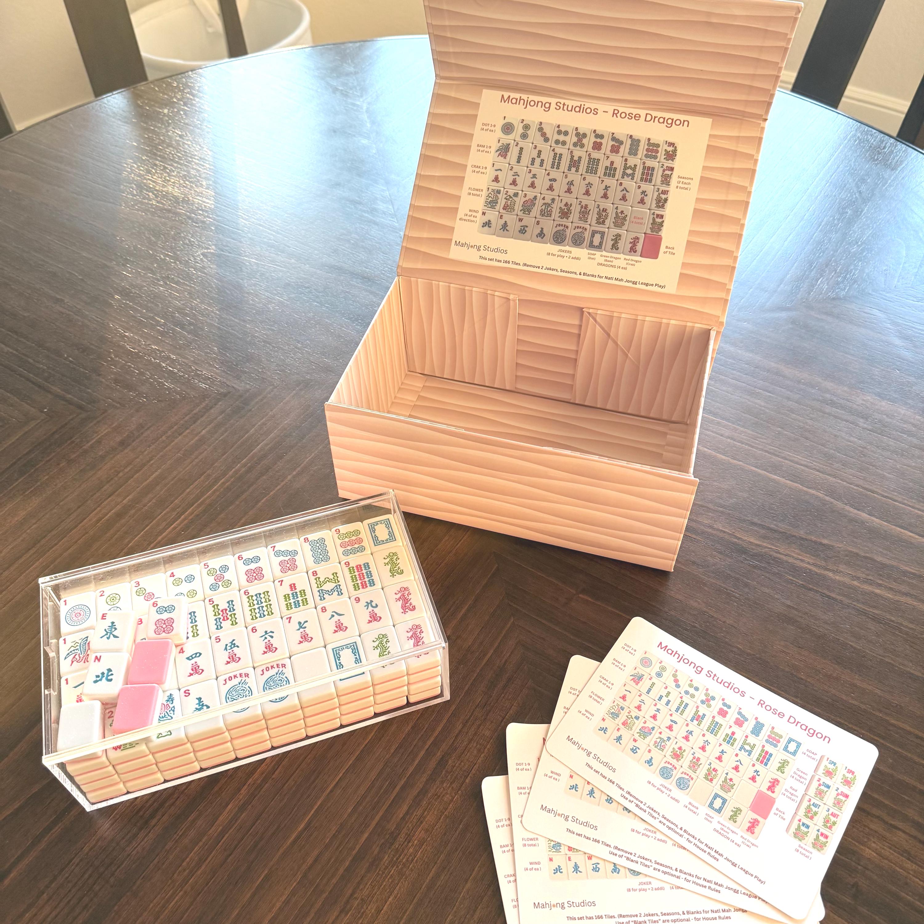 Bundle - Pink 2-color Mahjong Studios – American Mahjong Tile Set (166 ...