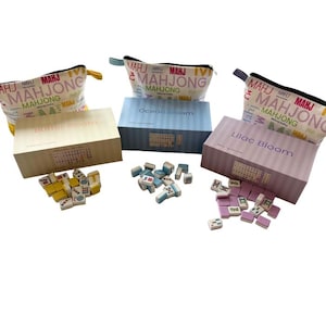 Mahjong Studios – American Mahjong Tile Set (166 Tiles) Pastel Pink, Blue, Purple, Yellow image 1