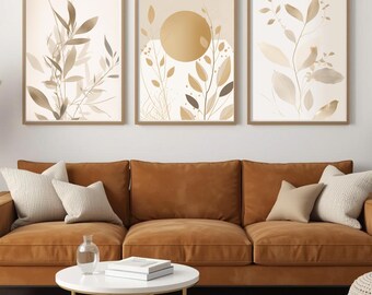Sun with Botanicals Wall Art Digital