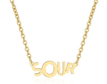 huiphong SOUR Singer Necklace Merch Necklace Jewelry for Women (gold)