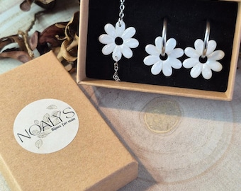 Conjunto de joyero Rosy - mini pulsera Rosy y charm con aro clásico - dorado o plateado - hecho a mano