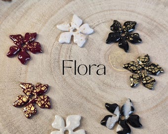 Pendientes intercambiables Flora – Flores estilizadas – Joyería artesanal – Se venden sin aros – Regalo para mujer