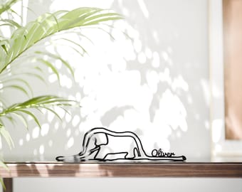 Personalized Little Prince Snake - Minimalist Line Art Sculpture