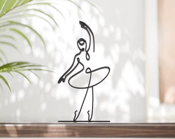Ballerina 03 - Minimalist Line Art Sculpture