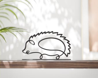 Hedgehog - Minimalist Line Art Sculpture