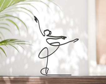 Ballerina - Minimalist Line Art Sculpture
