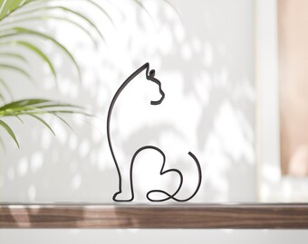 Ragdoll Cat Figure 06 - Minimalist Kitten Sculpture