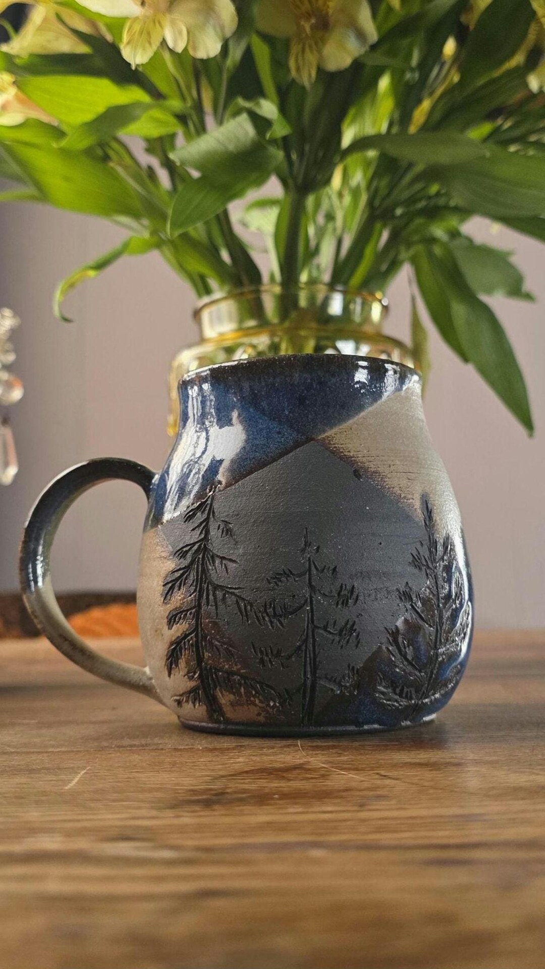 Handmade Ceramic Forest Mug by Nicolemuddypots/b6 - Etsy