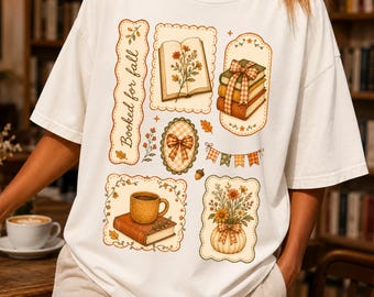 Fall Book PNG, Cozy Bookish PNG | Transparent Digital File | 300 DPI, Sublimation, Apparel