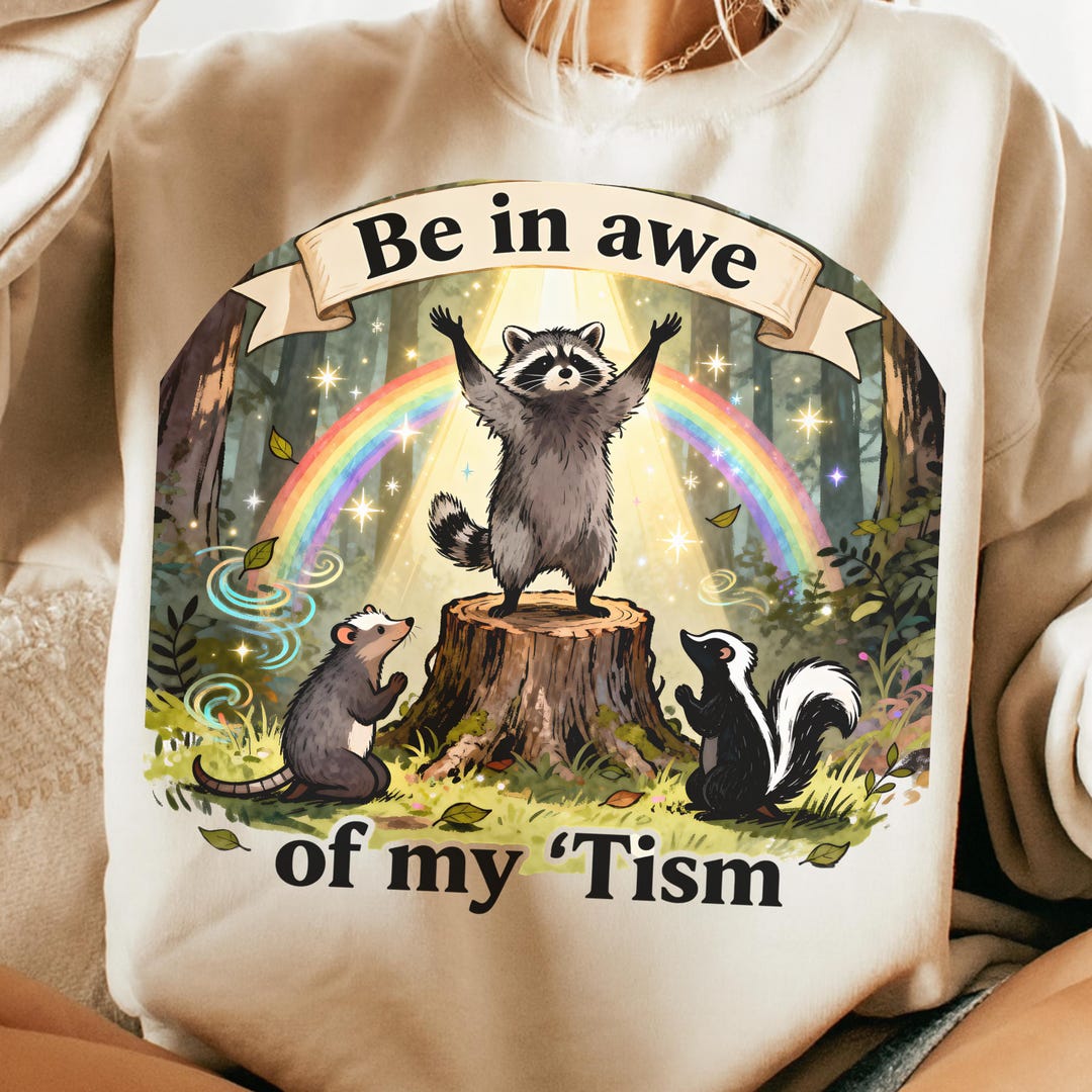 Neurodivergent Pride Raccoon PNG, Funny Autism Art (digital Download ...