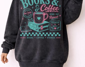 Books Coffee PNG, Cozy Reading Shirt Design, Book Lover Art (300 DPI)