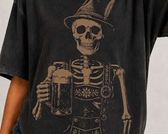 Skeleton Oktoberfest Graphic: Beer Festival Design (PNG Digital File)