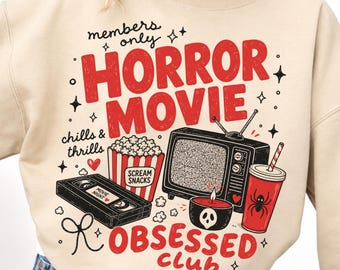 Retro Horror Social Club Movie PNG : halloween scary movies png