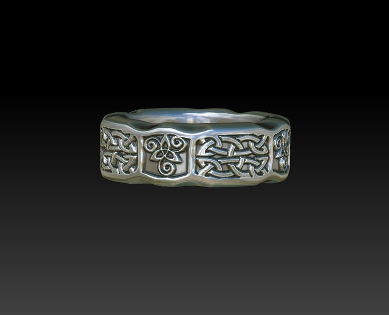 Celtic wedding ring man woman wedding band Irish Scottish ring ZB26