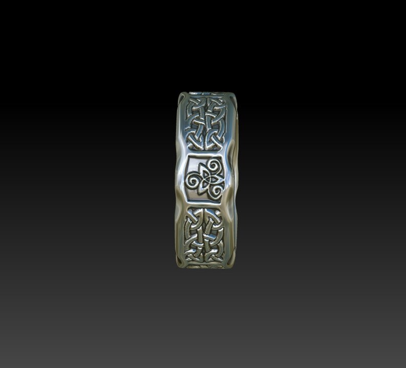 Celtic wedding ring man woman wedding band Irish Scottish ring ZB26