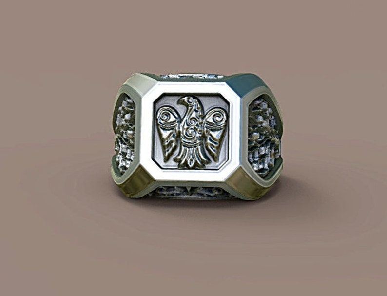 Celtic Raven Men Tree of Life Scotland Men Pinkie Ring Etsy