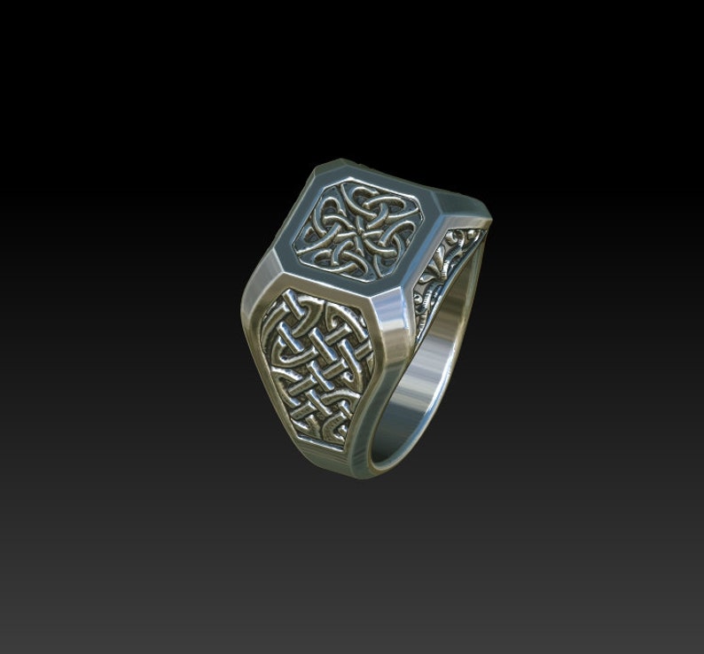 Mens Celtic Irish Scottish Ring Chevalier Wedding Ring Etsy