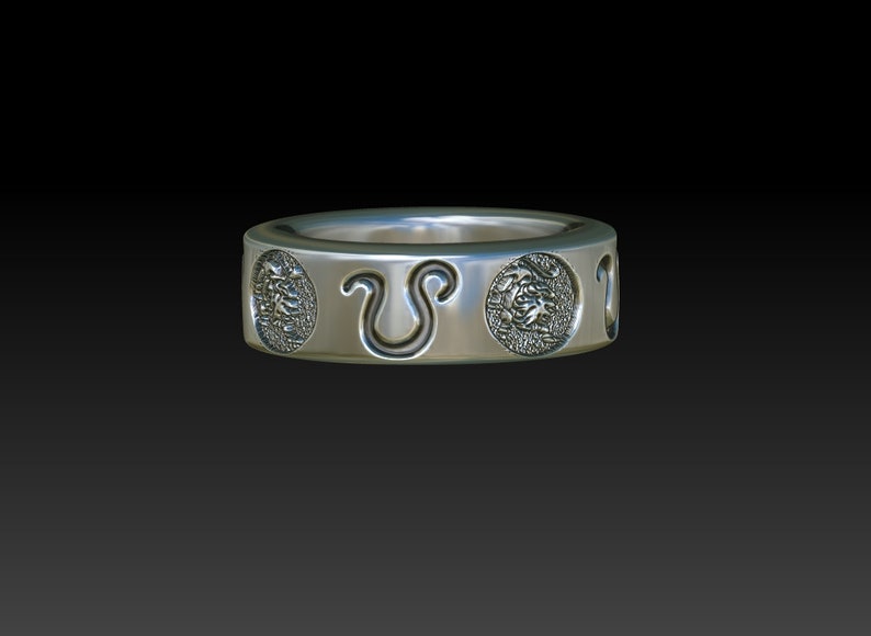 Leo men women ring zodiac sign band constellation women men ring LB