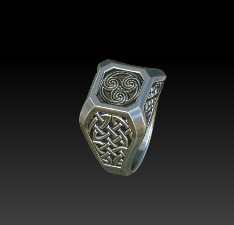 Wedding Ring Men Celtic Ring Irish Scottish Ring Etsy