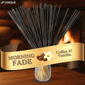 Coffee Bean & Vanilla Dual Scent Incense Sticks (11”) | Hand-Dipped Morning Fade, 25–100 Count + Sample