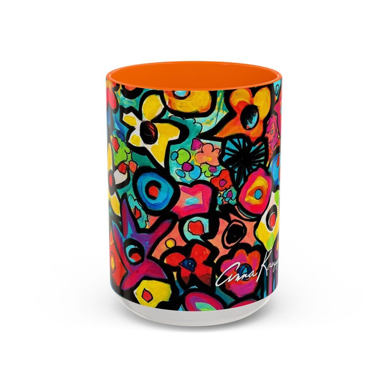 Magical Flowers - Tasse - 4 Farbauswahl - Lebendiger Blumenakzent von Anna K. - 15 oz. Bild 13