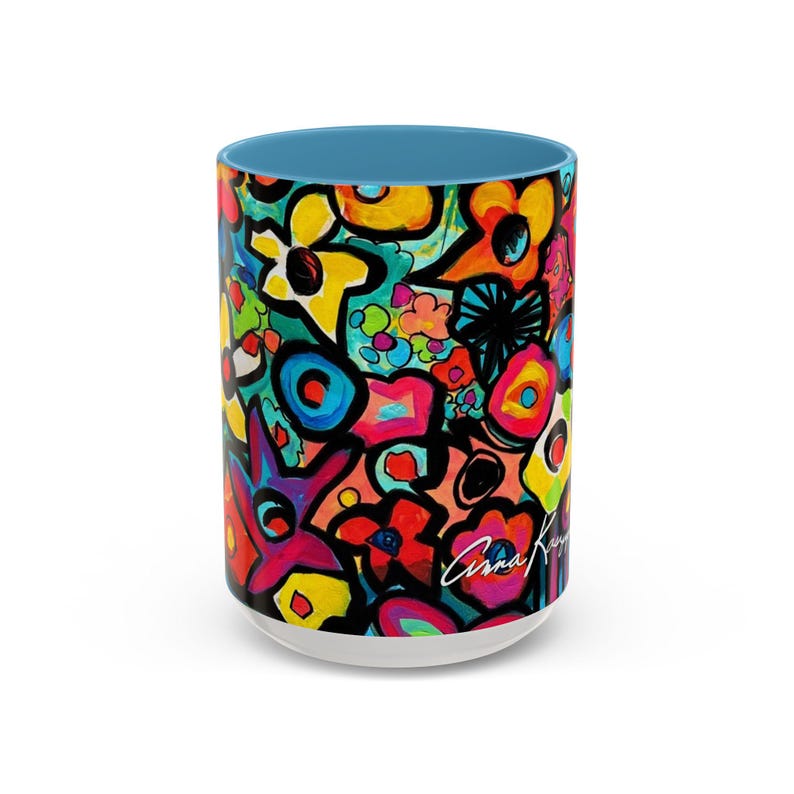 Magical Flowers - Tasse - 4 Farbauswahl - Lebendiger Blumenakzent von Anna K. - 15 oz. Bild 6