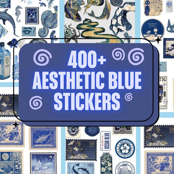 Sticker Azul Azul stickers - Etsy México
