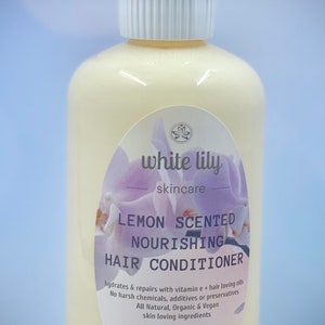 Organic Hair Conditioner Supports Healthy Hair All Natural Ingredients with Lemon Essential Oil