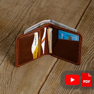 Digital Leather Bifold Wallet Pattern – 10×10 cm